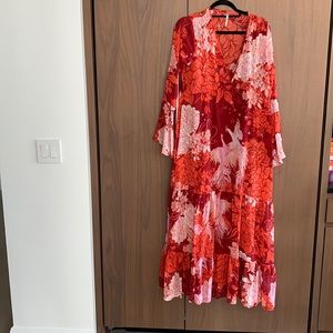 Free People red floral maxi